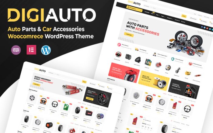 DigiAuto - Otomobil Parçaları ve Aksesuarları Woocommerce E-Ticaret Teması