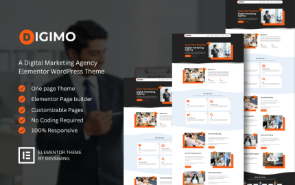 Digimo - Bir Dijital Pazarlama Ajansı Elementor Teması