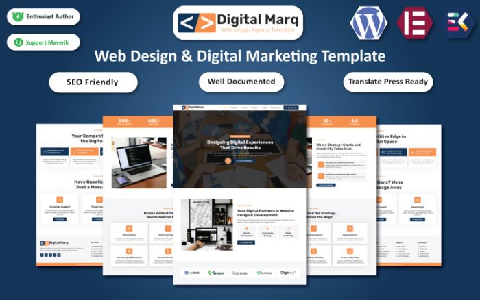 Digital Marq - Web Tasarım ve Dijital Pazarlama Ajansı Elementor Teması