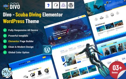 Divo - Tüplü Dalış WordPress Teması