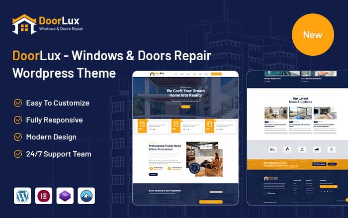 Doorlux – Pencere ve Kapı Servisi WordPress Teması
