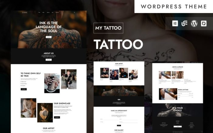 Dövmem - Dövme Stüdyosu ve Vücut Sanatı WordPress Elementor Teması