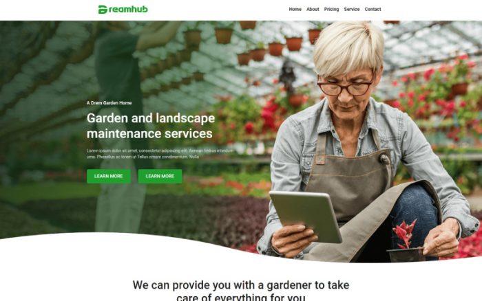 DreamHub – Bahçecilik ve Peyzaj WordPress Teması