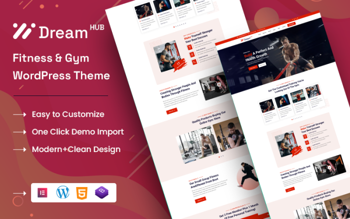 DreamHub Fitness ve Spor Salonu WordPress Teması
