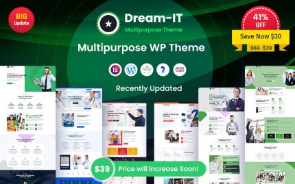 DreamIT - Çok Amaçlı Elementor Mobil Uyumlu WordPress Teması.
