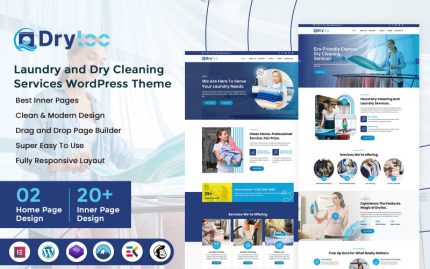 Dryloo - Çamaşırhane ve Kuru Temizleme Hizmetleri WordPress Teması