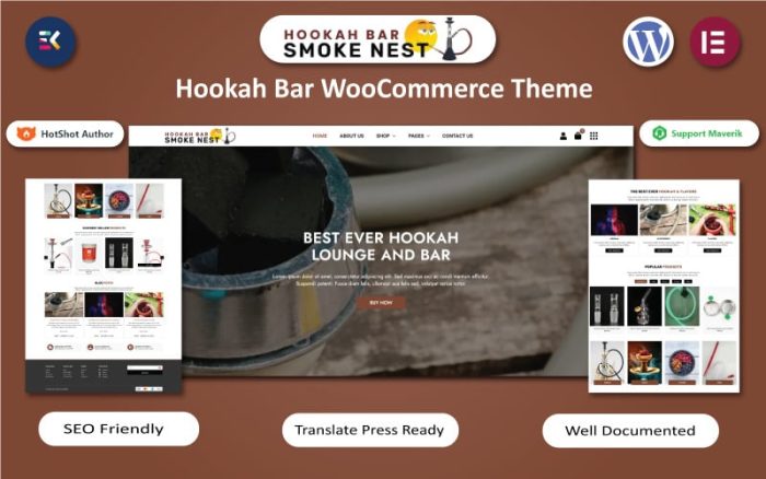 Duman Yuvası - Hokkah Bar WordPress Elementor Teması