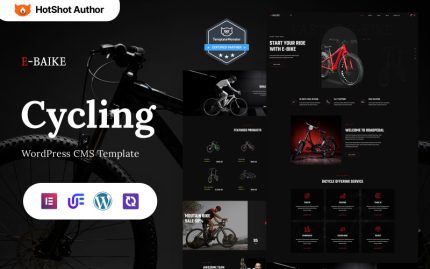 E-Baike - Bisiklet Ve Bisiklet Mağazası WordPress Elementor Teması