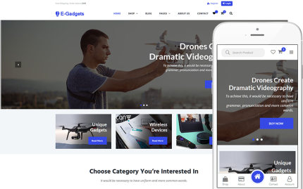 E-Gadget'lar - Teknoloji ve Aletler WooCommerce Teması