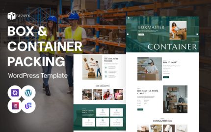 EasyPek - Kutu Malzemeleri ve Konteyner Paketleme Hizmetleri WordPress Elementor Teması
