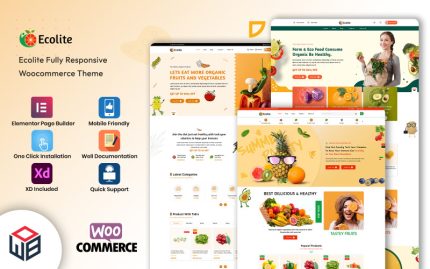 Ecolite - Çok Amaçlı Bakkal, Süpermarket ve Organik Gıda WooCommerce Teması