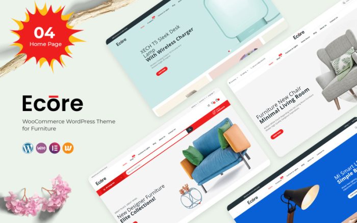 Ecore - Modern Mobilya WooCommerce Teması