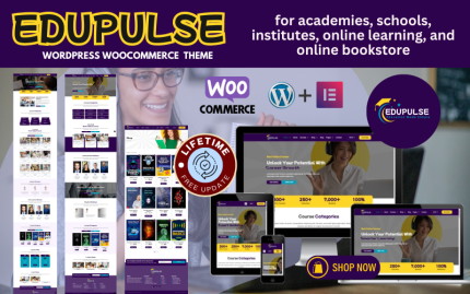 Edupulse - Akademiler, Okullar ve Çevrimiçi Kitap Mağazası ile Çevrimiçi Öğrenme için WordPress Teması