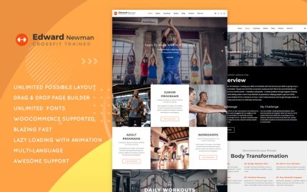 Edward Newman - Crossfit Trainer WordPress Teması