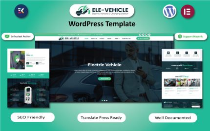 ELE-Vehicle - Elektrikli Araç ve Şarj İstasyonu WordPress Elementor Teması