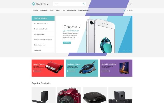 Electrolux - Elektronik Mağaza Elementor WooCommerce Teması