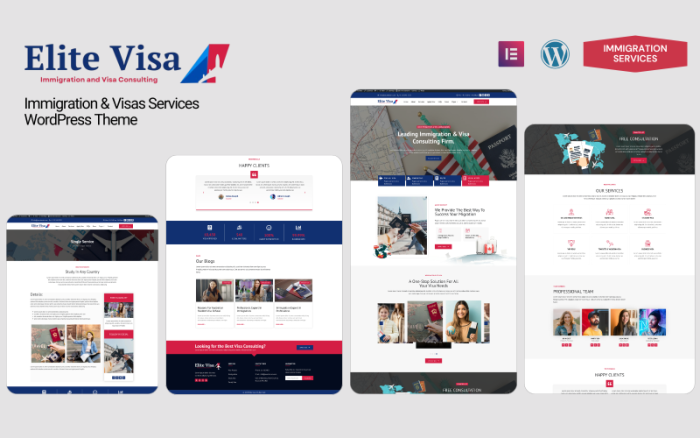Elite Visa - Vize Turizm ve Göçmenlik Hizmetleri WordPress Teması