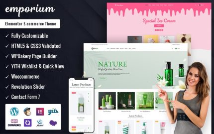 Emporium - Çevrimiçi Perakende Mağaza Elementor WooCommerce Teması