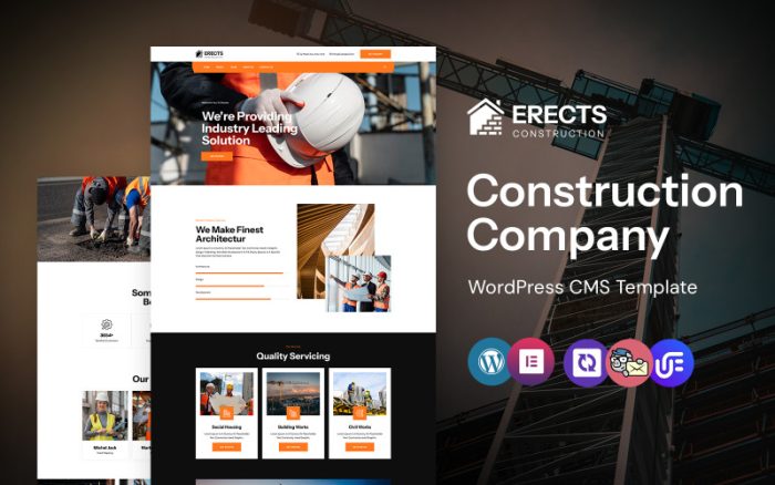 Erects - İnşaat Ve Mimarlık Şirketi WordPress Elementor Teması