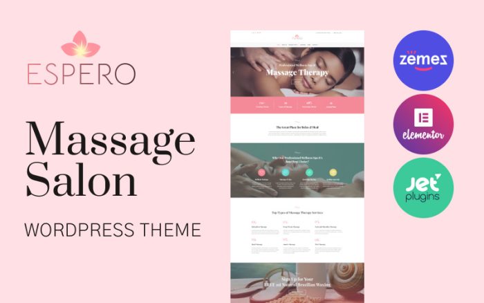 Espero - Mobil Uyumlu Masaj Salonu WordPress Teması