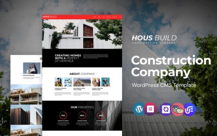 Ev inşası - Mimarlık ve İnşaat Şirketi Mobil Uyumlu WordPress Elementor Teması