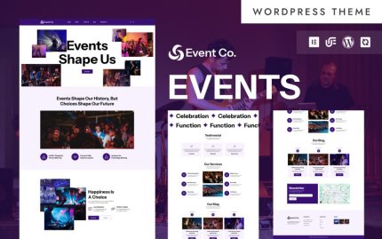 Event Co. - Konser, Festival ve Etkinlik Yönetimi WordPress Elementor Teması