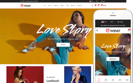 Ewear - İç Giyim, Mayo ve Pijama WooCommerce Teması