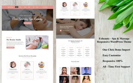 Exbeauty - Mobil Uyumlu Spa ve Masaj WordPress Teması