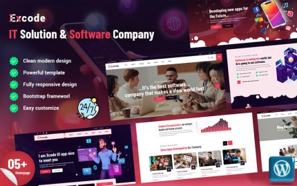 Excode - BT Çözümü ve Yazılım Şirketi Mobil Uyumlu WordPress Teması
