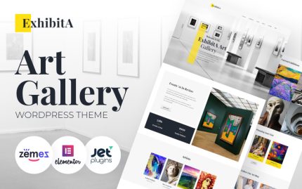 ExhibitA - Mobil Uyumlu Sanat Galerisi WordPress Teması