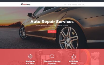 EXPER Auto - Otomatik Onarım Hizmetleri Tamamen Mobil Uyumlu WordPress Teması