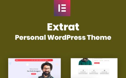 Extrat - Kişisel Portföy Mobil Uyumlu WordPress Teması