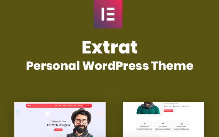 Extrat - Kişisel Portföy Mobil Uyumlu WordPress Teması