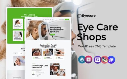 Eyecure - Göz Bakımı Optometristi WordPress CMS Elementor Teması
