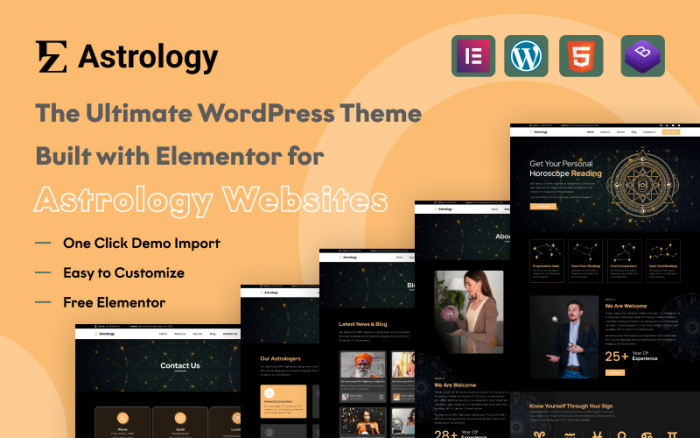 EZ Astroloji – Mükemmel Astroloji WordPress Teması