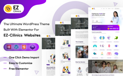 EZ Clinic: Kapsamlı Tıbbi ve Sağlık Kliniği WordPress Teması