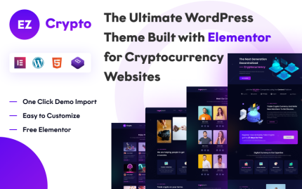 EZ Crypto haberleri Kripto para birimi ICO ve Bitcoin ,NFT Wordpress Eliminator Teması