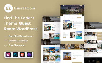 EZ Guest Room: Otel Web Sitesi Teması