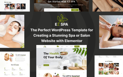 EZ Spa: Elementor ile Çarpıcı Bir Spa veya Salon Web Sitesi Oluşturmak için Mükemmel WordPress Teması