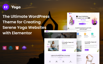 EZ Yoga:- Elementor ile Huzurlu Yoga Web Siteleri Oluşturmak için En İyi WordPress Mobil Uyumlu Teması