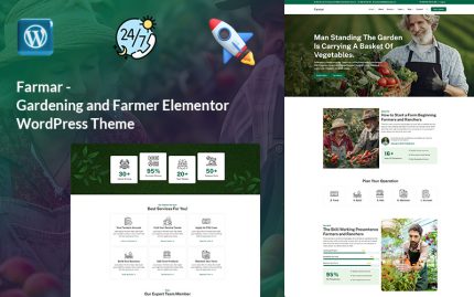 Farmar - Bahçecilik, Peyzaj Tasarımı ve Çiftçi WordPress Teması
