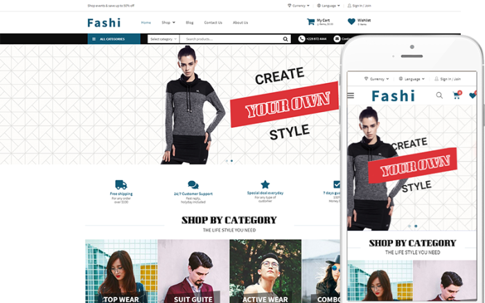 Fashi - Moda Mağazası WooCommerce Teması