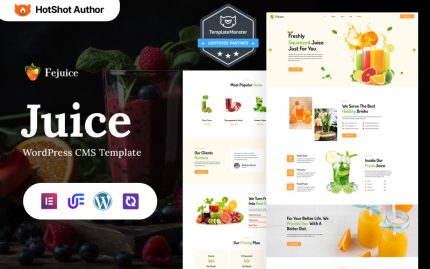 Fejuice - Meyve suyu ve sıvı WordPress Elementor Teması