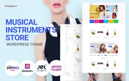 FermataLife - Müzik Aletleri Woocommerce E-Ticaret Klasik Elementor Teması