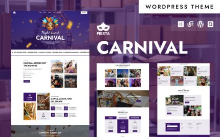 Fiesta - Karnaval Gösterileri ve Kutlamaları WordPress Elementor Teması