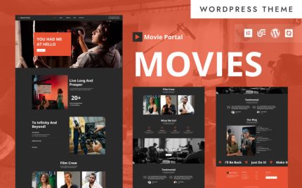 Film Portalı - Sinema ve Film Festivali WordPress Elementor Teması