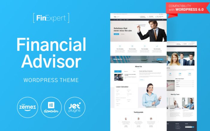 FinExpert - Mobil Uyumlu Finansal Danışmanlık Şirketi WordPress Teması