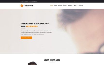 Finscore - Mobil Uyumlu Danışmanlık WordPress Teması
