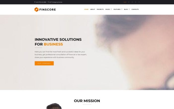 Finscore - Mobil Uyumlu Danışmanlık WordPress Teması