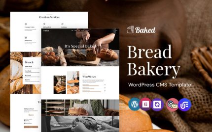 Fırında Pişirilmiş - Taze Ekmek ve Fırın WordPress Elementor Teması